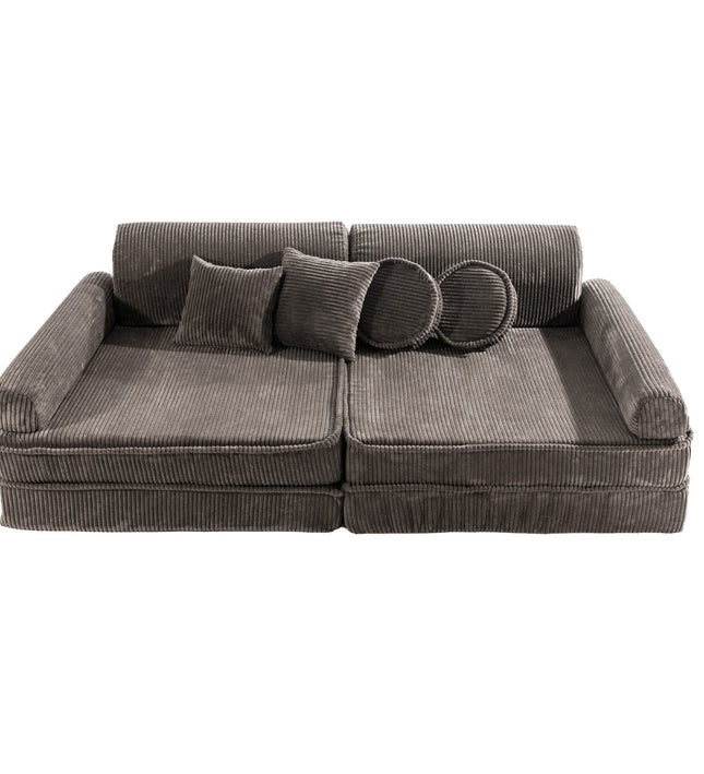 Large Modular Sofa for Kids - Premium Corduroy Brown