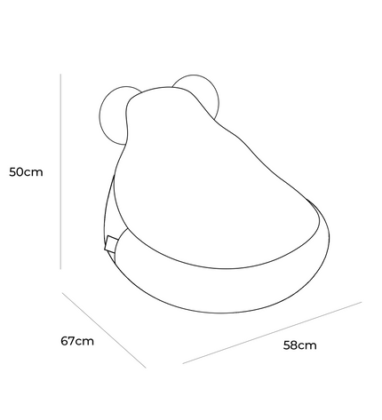 MeowBaby® Bearly Sako Teddy Bag Cream