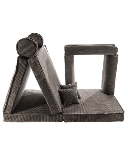 Large Modular Sofa for Kids - Premium Corduroy Brown