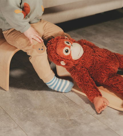Adjustable Wooden Step Stools - Set of 2