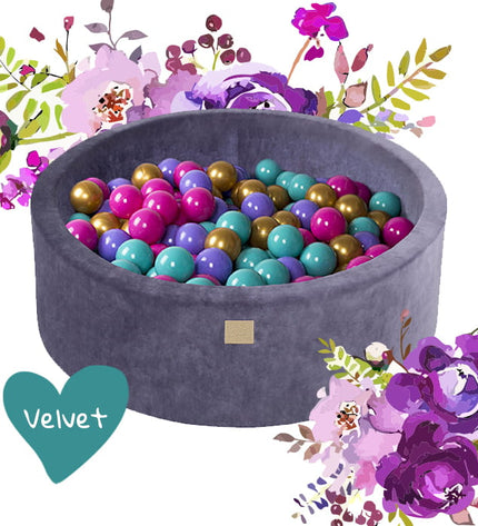 MeowBaby® Baby Foam Ball Pit 90x90x40cm - Model Flower