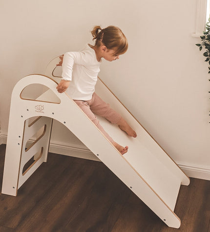 Wooden Indoor Scandi Slide for Children 87x46cm