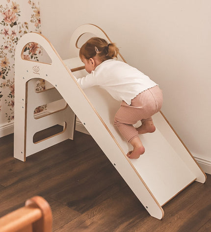 Wooden Indoor Scandi Slide for Children 87x46cm