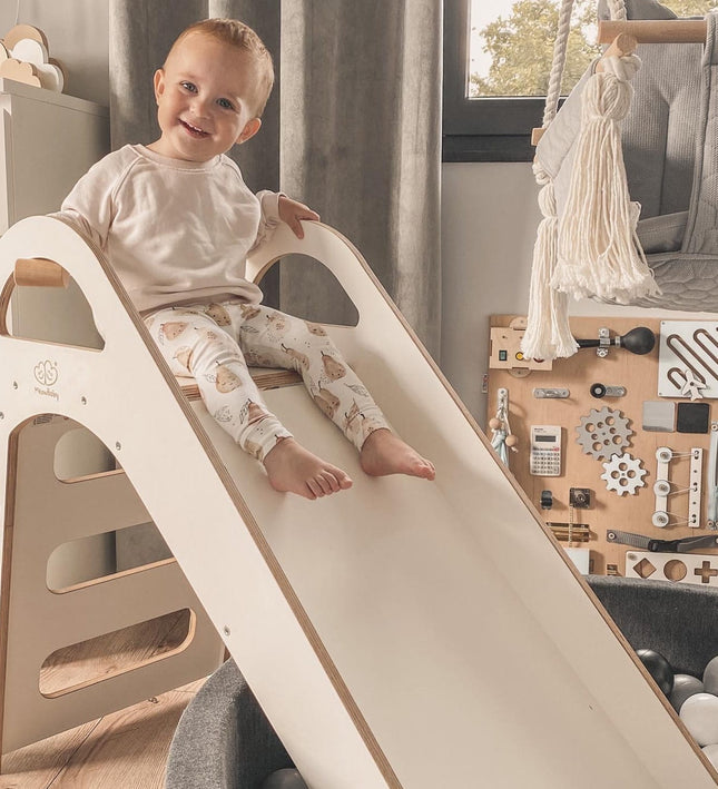 Wooden Indoor Scandi Slide for Children 87x46cm