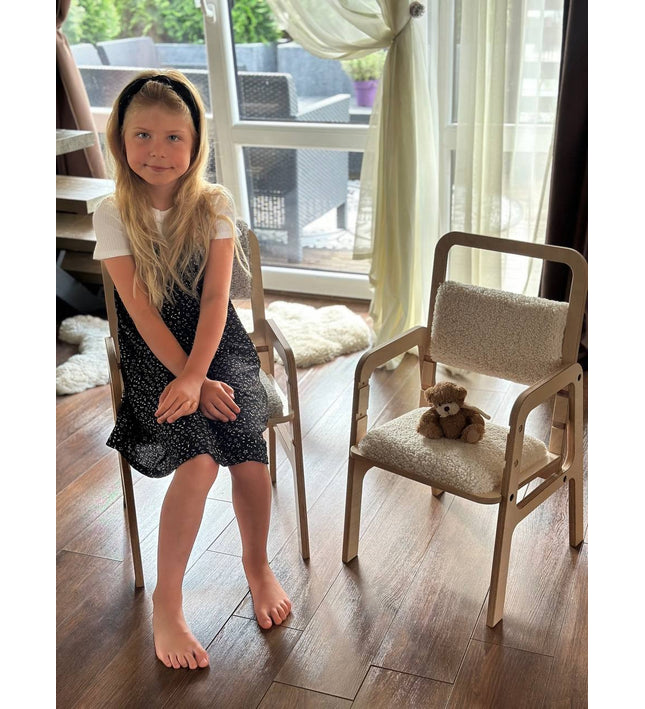 Adjustable Children Chair Luula - Vanilla Lamb