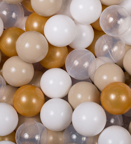 Ball Pit Balls 200pcs - Beige, White, Transparent
