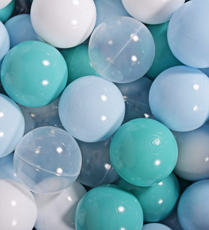 Ball Pit Balls 200pcs - Blue/Turquoise/Transparent/White