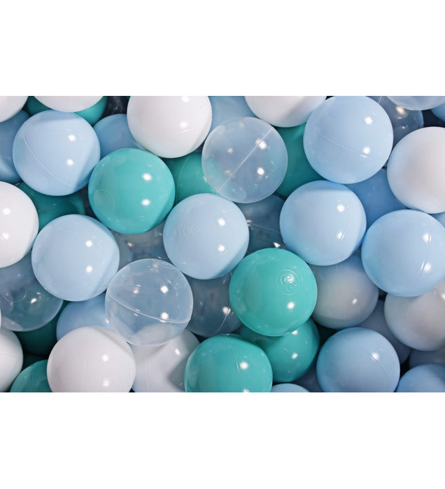 Ball Pit Balls 200pcs - Blue/Turquoise/Transparent/White