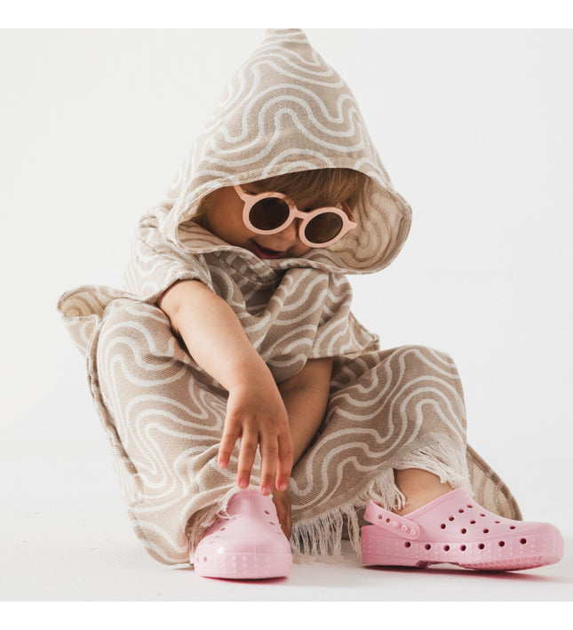 Bamboo Kids Bath Poncho - Sand