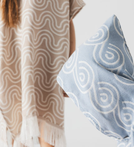 Bamboo Kids Bath Poncho - Sand