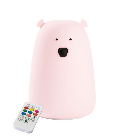 Big Bear Silicone Lamp with Remote - Pink