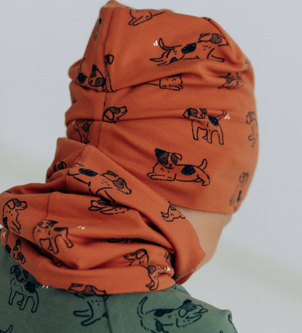 Cotton Beanie Hat With Folds DARGO - Copper Dogs