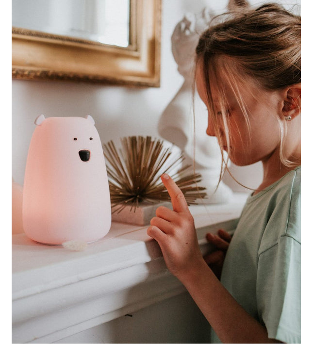 Big Bear Silicone Lamp with Remote - Pink