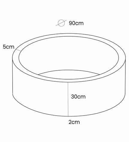Foam Baby Ball Pit Without Balls - Turtle Oat Biscuit Beige Boucle