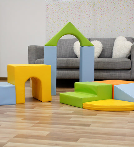 Soft Play 10 Foam Block Set - Light Multicolor Creativity