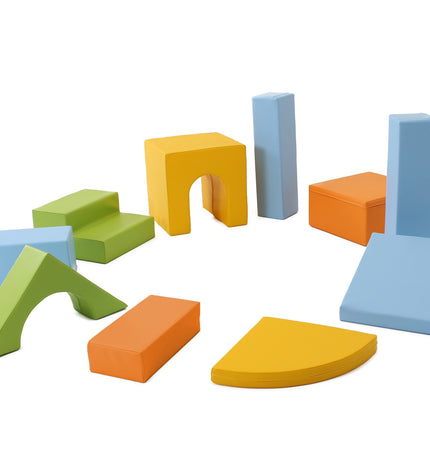 Soft Play 10 Foam Block Set - Light Multicolor Creativity