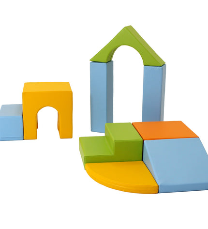 Soft Play 10 Foam Block Set - Light Multicolor Creativity