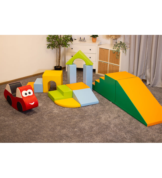 Soft Play 10 Foam Block Set - Light Multicolor Creativity