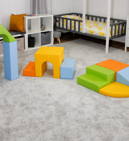 Soft Play 10 Foam Block Set - Light Multicolor Creativity
