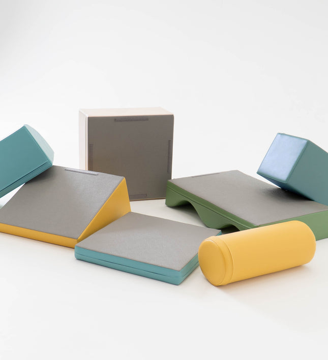 Soft Play 7 Foam Block Set - Pastel Turquoise Discoverer