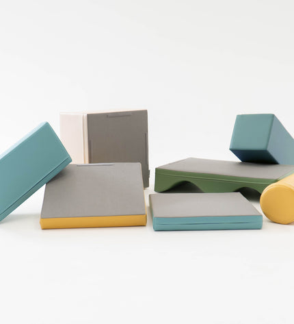 Soft Play 7 Foam Block Set - Pastel Turquoise Discoverer