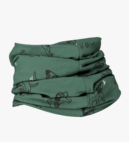 Kids Neck Tube For Autumn And Spring TOBIAS - Green Dogs