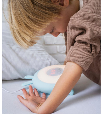 Rabbit Lamp with Alarm Clock – Blue