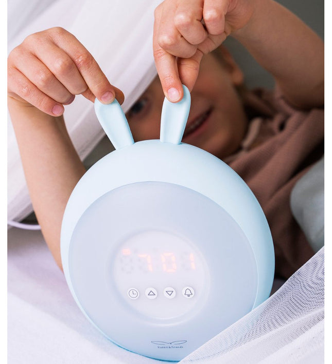 Rabbit Lamp with Alarm Clock – Blue