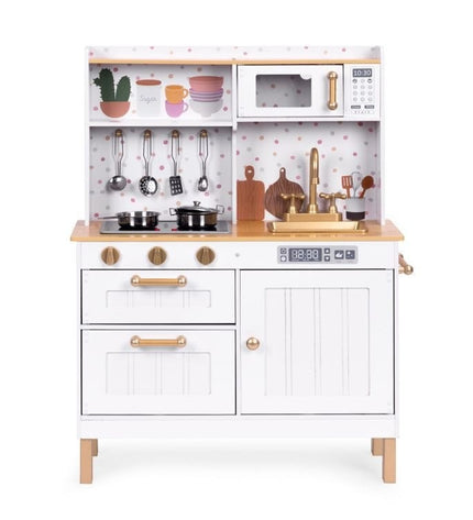 Large Wooden Play Kitchen with Sounds and LED