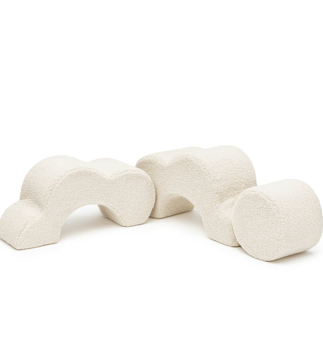 MeowBaby® Foam Flower Shape Set, 3 Elements, Bearly Cream