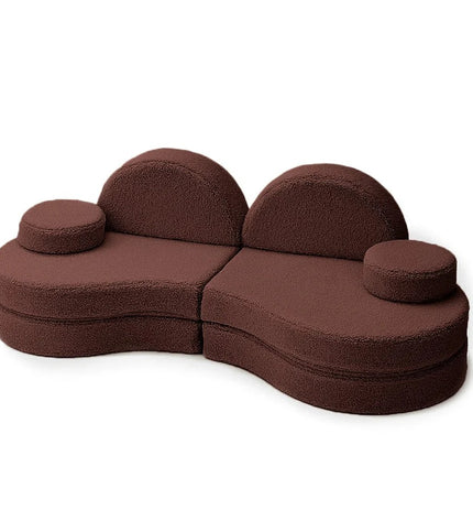MeowBaby® Modular Sofa Coccolo for Kids – 6 Piece, Bearly Brown
