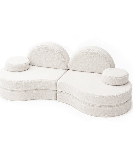 MeowBaby® Modular Sofa Coccolo for Kids – 6 Piece, Bearly Off-White
