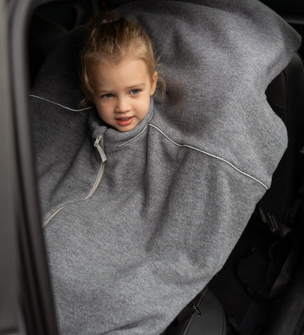Merino Wool Car Poncho For Kids - Bunny