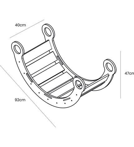 Snug Rocker for Kids - Natural With Grey Pillow