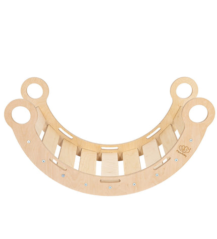 Snug Rocker for Kids - Natural With Beige Pillow