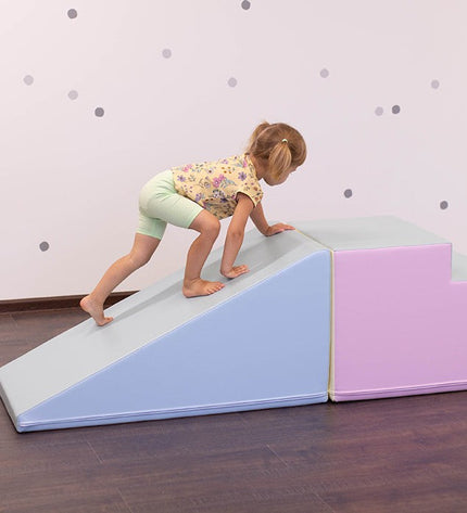Soft Play Step and Slide Set - Pastel