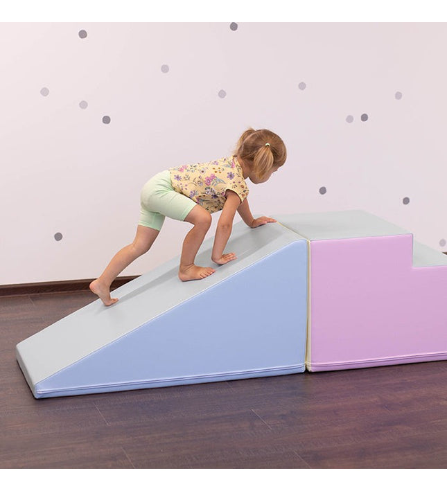 Soft Play Step and Slide Set - Pastel