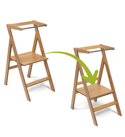 STEP'n'FOLD Foldable Helper Tower - Natural Wood