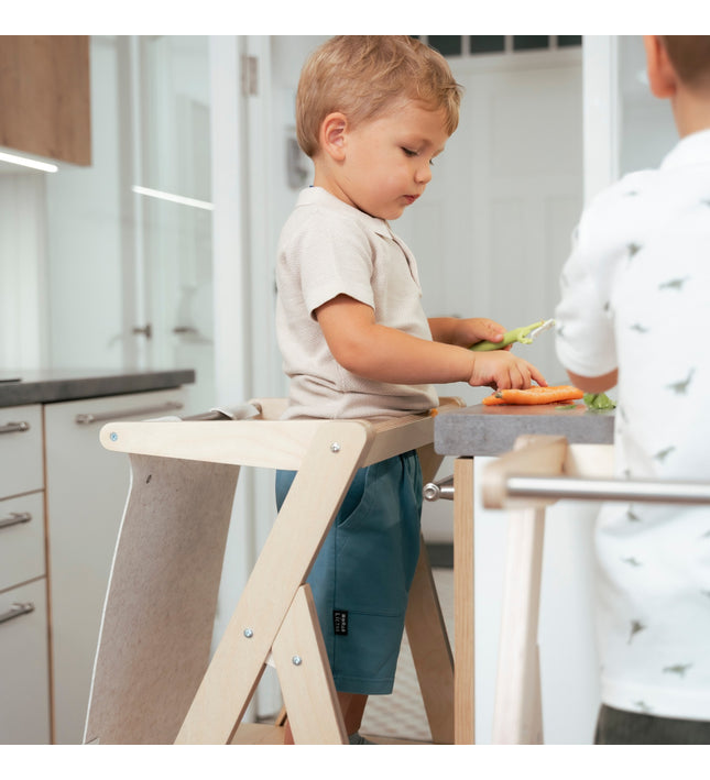 STEP'n'FOLD Foldable Helper Tower - Natural Wood