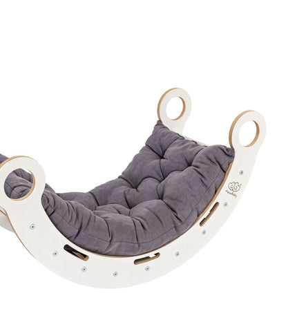 White Wooden Dream Rocker with Pillow and Slide - Medium