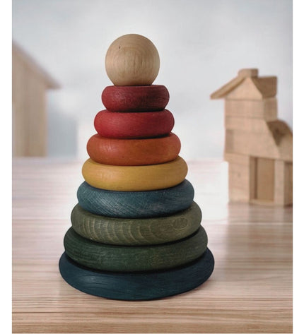 Wooden Round Pyramid - Colorful